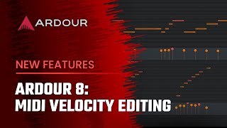 Ardour 8 MIDI Velocity Editing [upl. by Ynez]