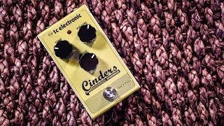 TC Electronic CINDERS Overdrive  in depth demo with different amps [upl. by Querida]