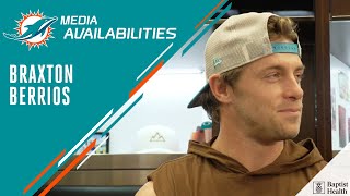 Braxton Berrios meets with the media  Miami Dolphins [upl. by Katonah381]