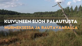 Kuivuneen suon palautus Nurmes ja Rautavaara [upl. by Mall425]