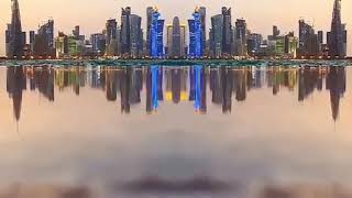 DOHA SKYLINE AT SUNSET QATAR Doha Cityscape [upl. by Hsaniva]