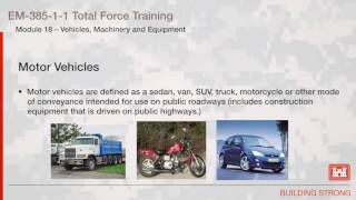 NAVFAC Safety Training Module 18 Vehicles Machinery amp Equipment [upl. by Yuille]