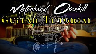 Motorhead  Overkill Guitar Tutorial [upl. by Aliuqaj646]