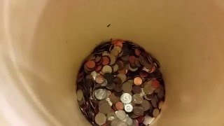 Using Coinstar after saving my coins for 1 year [upl. by Sainana]