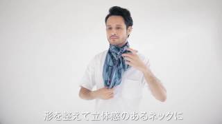 スカーフの巻き方動画 with エルメス カレ100 《バン・ドゥ・エルメス》 [upl. by Posehn162]