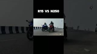 Drag Race R15 vs N250 full power 🔥🏍️ reality R15 power full machine 🥵 r15 vs n250 dragrace rider [upl. by Nakhsa]