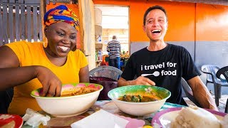 Street Food in Ghana  GIANT CHOPBAR LUNCH and West African Food Tour in Accra [upl. by Bayless616]