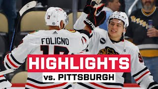 HIGHLIGHTS Chicago at Pittsburgh  Chicago Blackhawks [upl. by Zednanref792]