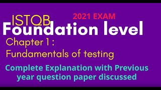 ISTQB Chapter 1 Fundamentals of testing with latest quiz [upl. by Rafaj]