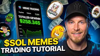 SchrittfürSchritt Anleitung für MEME TRADING auf Solana Tutorial [upl. by Adali]