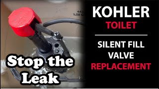 Kohler Toilet Leaking Silent Fill Valve Replacement Instruction [upl. by Krebs]