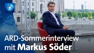 ARDSommerinterview mit Markus Söder CSU [upl. by Anerres]