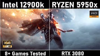 Intel 12th gen 12900K vs Ryzen 9 5950X Gaming benchmark Battle [upl. by Kacerek]