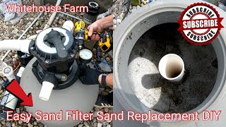 How To Change Pool Filter Sand DIY Sand Filter Maintenance [upl. by Llerdnad]