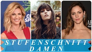 Damen beste frisuren stufenschnitt [upl. by Anaitak]