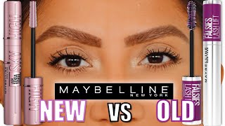 MAYBELLINE SKY HIGH VS MAYBELLINE THE FALSIES LASH LIFT MASCARA  12HR WEAR flat lashes  MJ [upl. by Yessac]