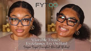 Affordable Prescription Eyeglasses Try On Haul  Review  Designer Dupes  Stylish  Ft FYTOO [upl. by Lily]