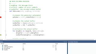 Reed Solomon k1 t2 Trace of Encoding on Python [upl. by Boar]