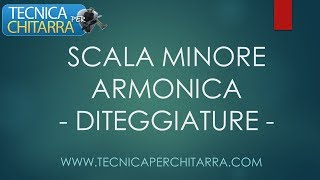 Lezioni di chitarra Scala Minore Armonica Diteggiature [upl. by Cod81]