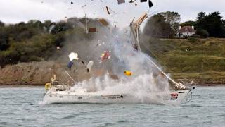 Yachting Monthlys Crash Test Boat  Explosion [upl. by Dickens]