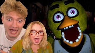 I Forced My Mum To Play Five Nights At Freddys [upl. by Eanerb110]