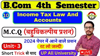 BCom 4th sem Income Tax And Accounts Unit3  1 Paper Hacker  income taxincome tax bcom 6th sem [upl. by Eesak]