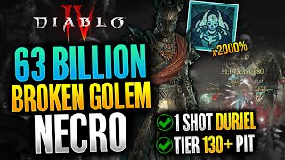 Diablo 4  Perfected Endgame Golem Minion Necromancer Build Guide  Season 4 Best Necro Build [upl. by Anoniw]