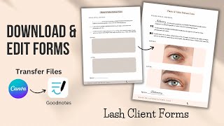 Customize Lash Extension Forms  Track All Clients on Goodnotes [upl. by Ateiluj]