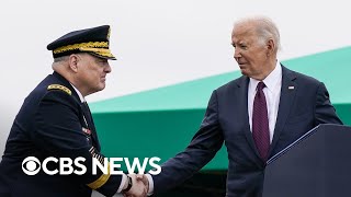 Biden honors Gen Mark Milley at Armed Forces farewell tribute  full video [upl. by Mazonson]