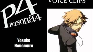 Persona 4 Yosuke Hanamura Voice Clips [upl. by Ennovehs]