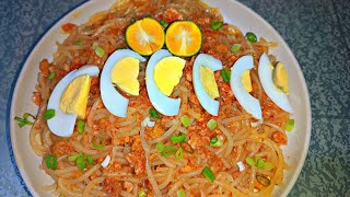 Low budget palabok recipe  Pancit Palabok ala pobre  Murang Palabok [upl. by Gudrin]