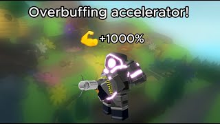 Overbuffing Accelerator  Tower Defense Simulator [upl. by Nylirehc]