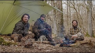 5 days bushcraft trip with DonVonGun and Morten Hilmer  spoon carving hot tent strong winds etc [upl. by Bourke]