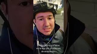 RappiBoy y sus fallas en la app por problemas de aceptación nicholasbikesar rappi pedidosya [upl. by Odnomra657]