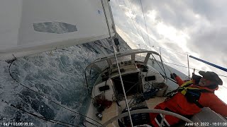 2022 Newport Bermuda Race on a J105  Day 2 6pm to midnight [upl. by Iblehs]