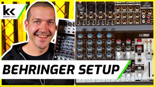 Behringer Xenyx Q1202 USB Audio Mixing Console Setup [upl. by Tristan]