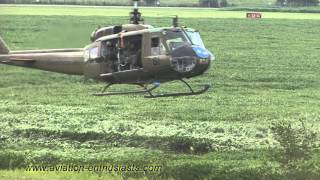 2013 Thunder Over Michigan Air Show UH1 Vietnam reenactment flight Saturday [upl. by Giulio342]