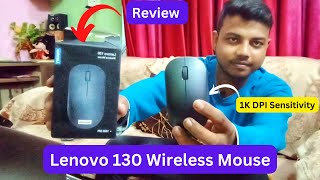 Review amp Unboxing Of Lenovo 130 Wireless Compact Mouse 1K DPI Optical sensor [upl. by Namad595]