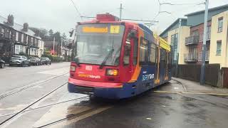 Stagecoach Supertram 103 arrives into Middlewood with a Yellow Route Service from Meadowhall [upl. by Yelsna234]