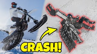 MOTORRAD CRASH IM SCHNEE Lawinengefahr [upl. by Leunas]