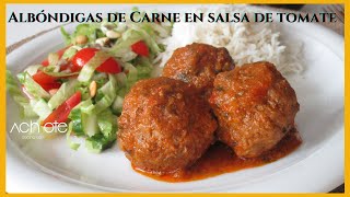 ALBÓNDIGAS DE CARNE en SALSA DE TOMATE Prepara las mejores Albóndigas SIN huevo Pan y sin freír [upl. by Biagio]