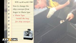 Kent CNC KVR 2418 Machining Center Chip Conveyor [upl. by Ecad]