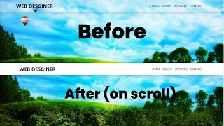 Transparent navbar with background image Bootstrap 5  How to make Bootstrap Navbar transparent [upl. by Eelyam650]