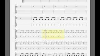 ACDC Stiff Upper Lip bass guitar tablature [upl. by Boothe819]