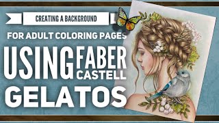 Using Faber Castell Gelatos in Adult Coloring Books [upl. by Lussier]