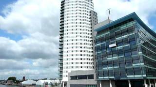 New Footbridge at MediaCityUK BBC North Salford Quays  Walking Across [upl. by Rosse315]