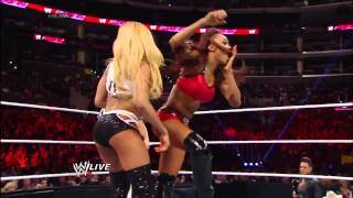 CameronThe Bella Twins vs AJ Lee Alicia Fox Aksana  Raw Recap [upl. by Carrel]