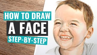 How to Draw Faces With Color Pencil  Polychromos Portrait Tutorial [upl. by Lien758]