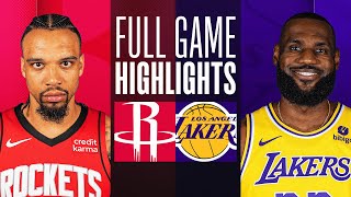 ROCKETS at LAKERS  FULL GAME HIGHLIGHTS  November 19 2023 [upl. by Sauncho]