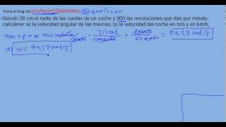 Ejercicio 02 Movimiento circular uniforme MCU problema resuelto [upl. by Ayanad]